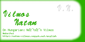 vilmos natan business card